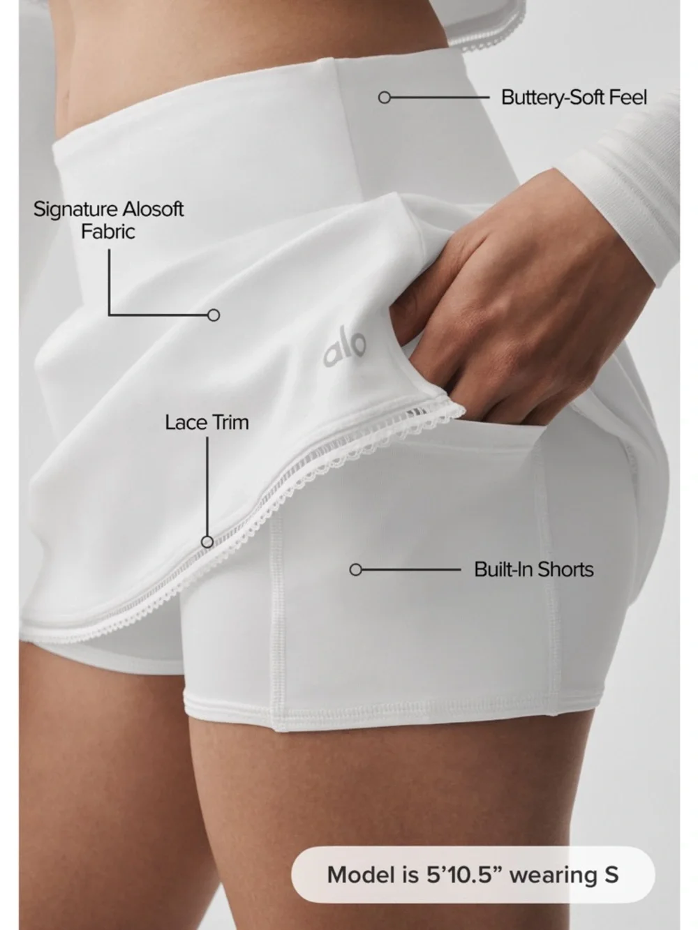 Alo Alosoft Affection Tennis Skirt